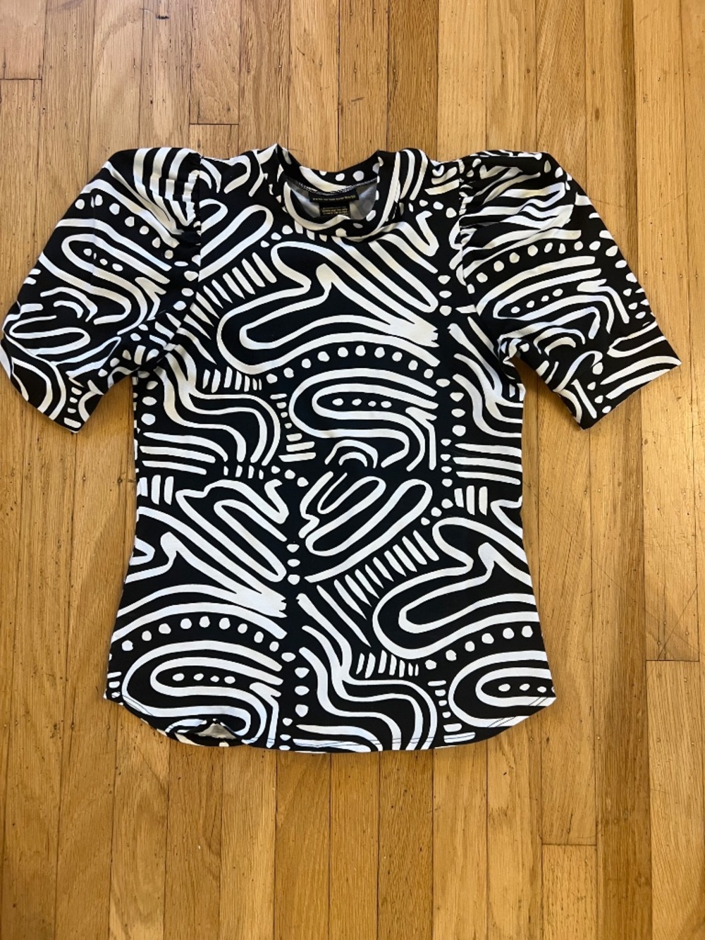 NOOWORKS PUFF TOP in RIPPLE - Picture 3 of 3